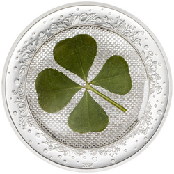 Palau: Four-leaf Clovers - Ounce of Luck coloured 1 oz Silver 2024 Proof