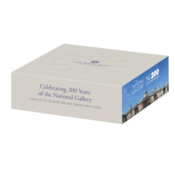 Celebrating 200 Years of the National Gallery £2 pozłacany Srebro 2024 Proof Piedfort