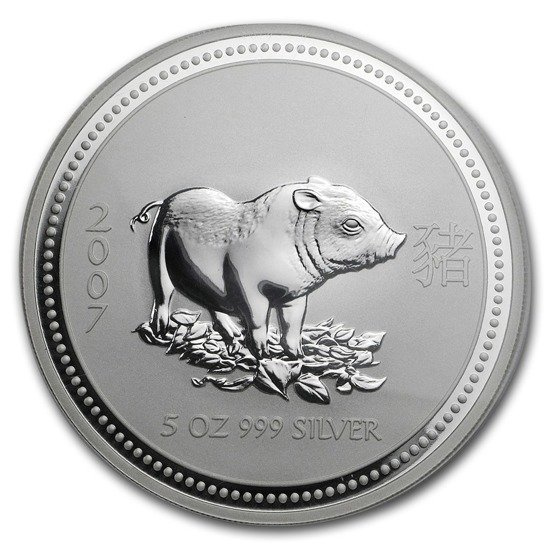 Lunar I: Year of the Pig 5 oz Silver 2007