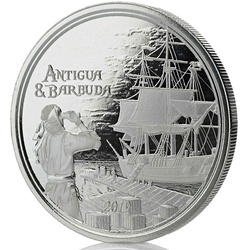 Antigua y Barbuda: Corredor del ron 1 oz Plata 2019