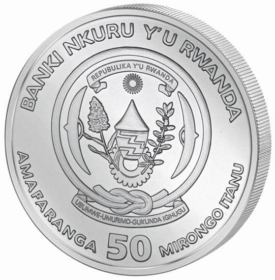 Rwanda: African Ounce - Pelican 1 unce stříbra 2022 Proof