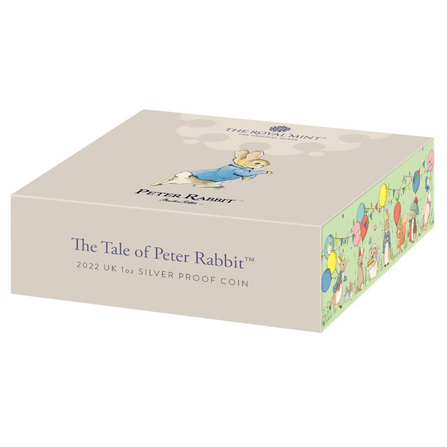 Peter Rabbit de color 1 oz Plata 2022 Proof