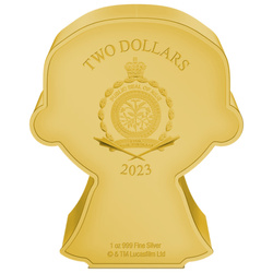 Niue : Star Wars - Chibi « Comte Dooku » plaqué or 1 once d'argent 2023 Proof