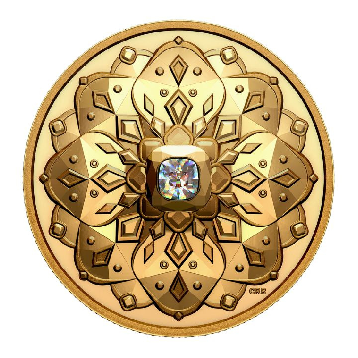 Kanada: Purely Brilliant Collection - Forevermark Black Label Cushion 1 unce zlata 2022 Proof Ultra High Relief