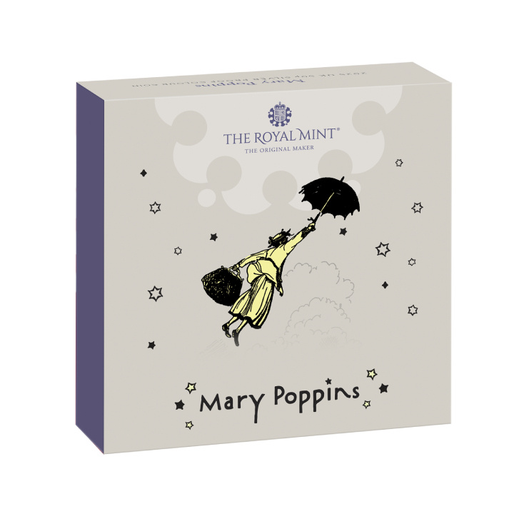 Mary Poppins farbig 50p Silber 2025 Proof