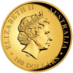Australijski Kangur 1 uncja Złota 2016 Proof High Relief