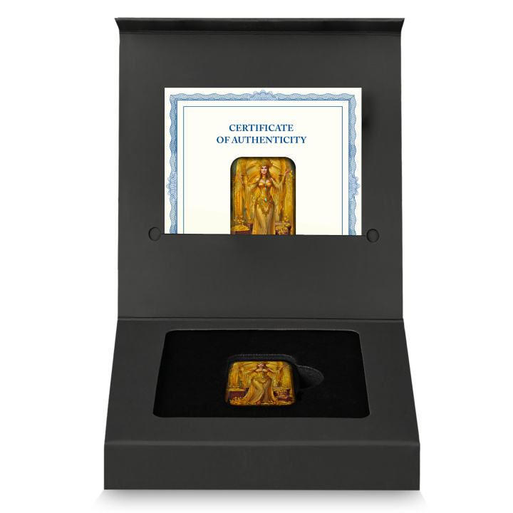 Sztabka Asturmint: The Deadly Seven Sins - Avarice kolorowana 2 uncje Srebra 2024 Antique Finish