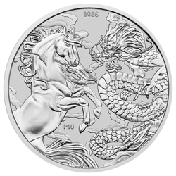 Srebrna Moneta Chinese Myths and Legends: Dragon and Horse 1 uncja Srebra 2026