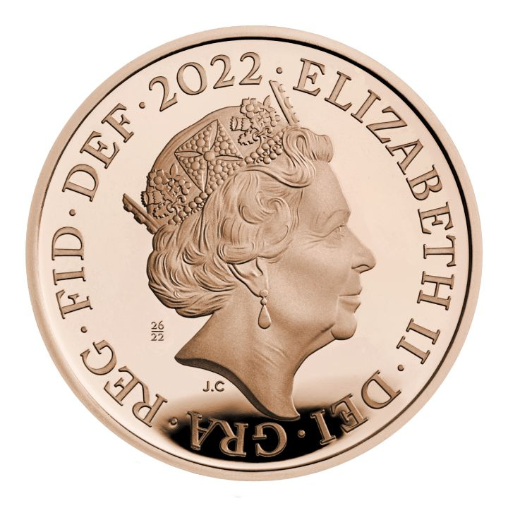 Set di 10 monete Sua Maestà la Regina Elisabetta Oro 2022 Proof