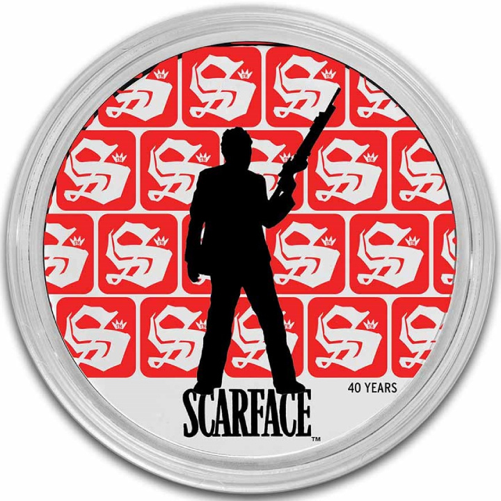 Chad: Scarface - 40th Anniversary coloured 1 oz Silver 2023 Proof