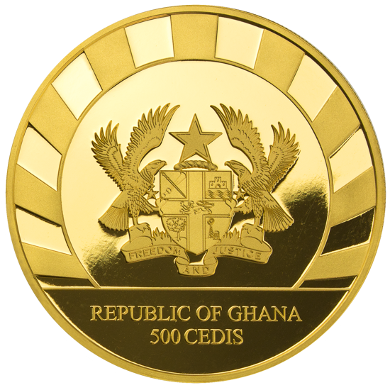 Ghana: Giants of the Ice Age - Tygrys Szablozębny 1 uncja Złota 2020 Proof