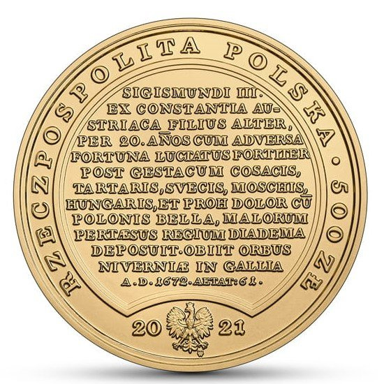Skarby Stanisława Augusta – 500 ZŁ Jan Kazimierz Waza