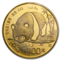 Chińska Panda 1 uncja Złota 1987-Y
