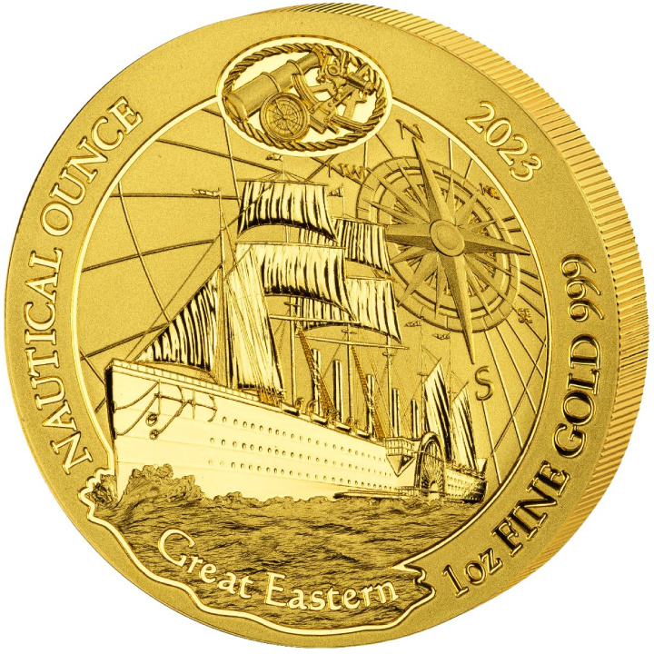 Rwanda: Nautical Ounce - 165 years of Great Eastern 1 uncja Złota 2023