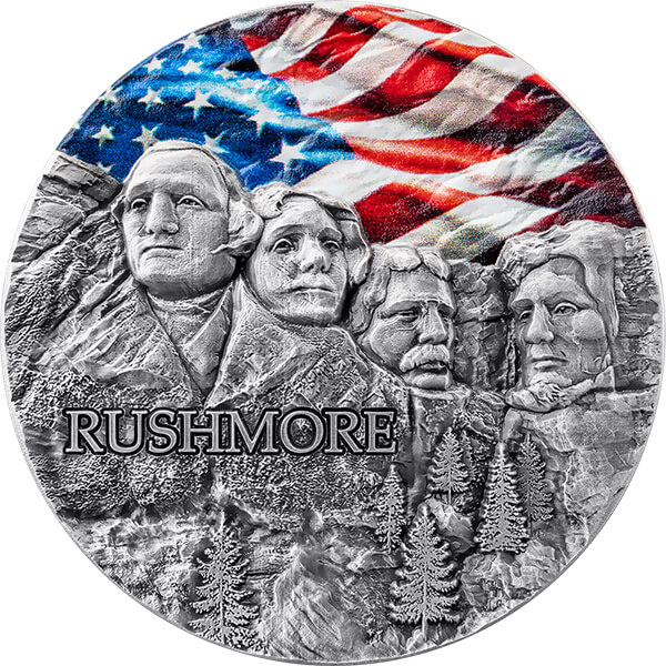 Ghana Rushmore Special Edition 2 oz argint 2024 High Relief Antique Finish