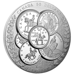 Canadá: Colección de monedas - RCMP $50 Srebro 2023 Proof Ultra High Relief Coin