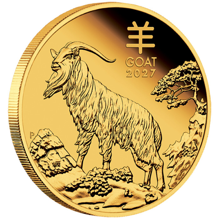 Perth Mint: Lunar III - Year of the Goat Gold Coin 1/10 oz Gold 2027 Proof