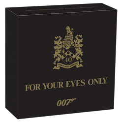 Tuvalu: For Your Eyes Only barevný 40. výročí filmu 1 unce stříbra 2021 Proof