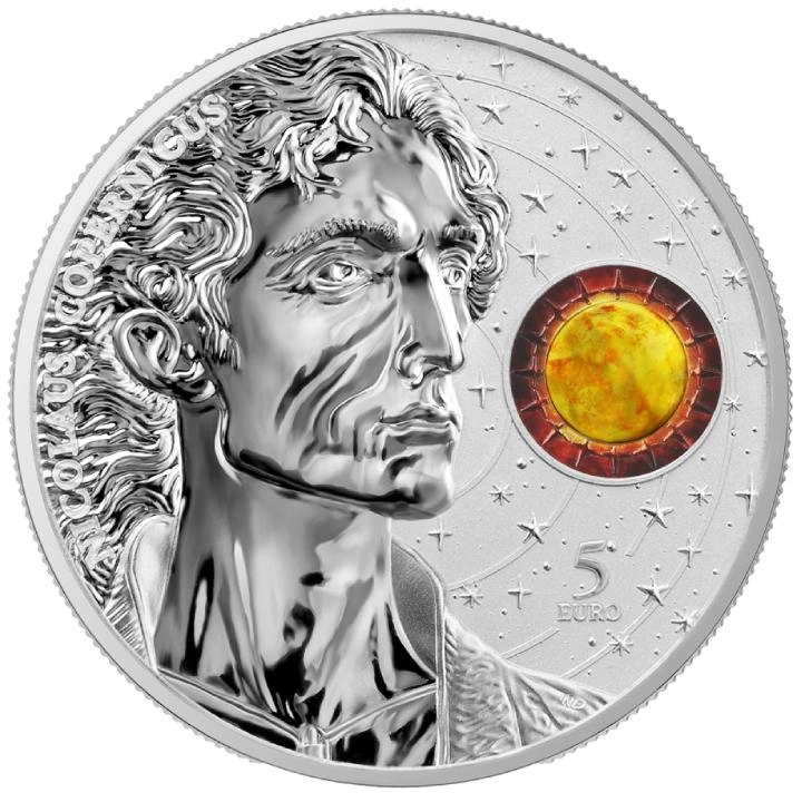 Malta: Copernicus coloured 1 oz Silber 2023 Coin