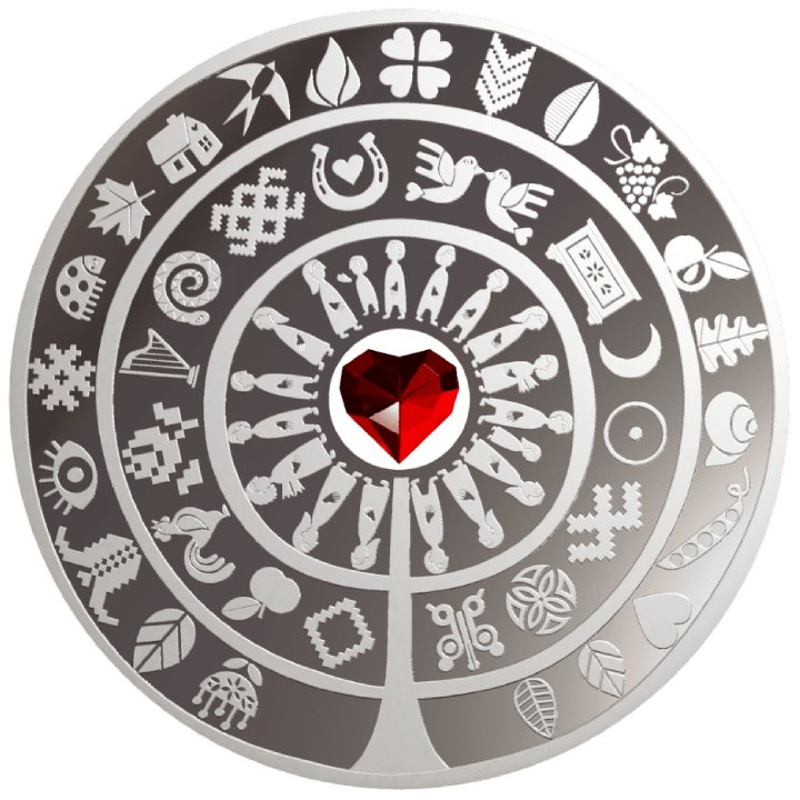 Niue: Love Coin $1 Silver 2021 Proof