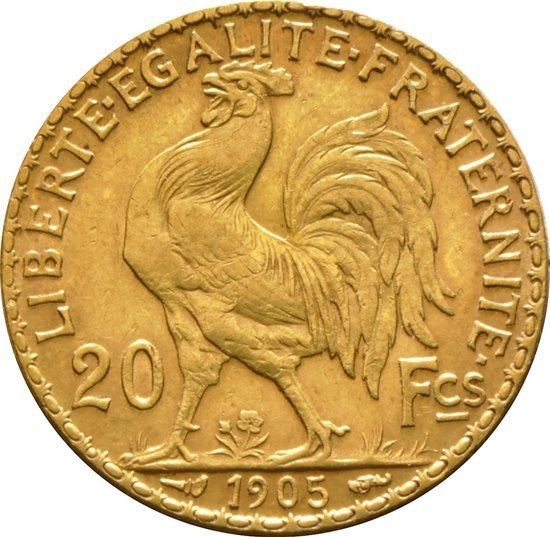 20 Französisch Franc Marianne Hahn Random Year