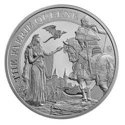 St Helena: Faerie Queene - Una & Redcrosse 1 uncja Srebra 2023 (moneta w karcie)
