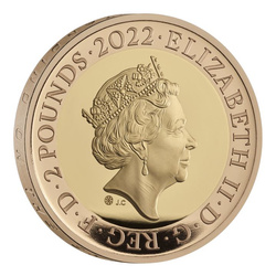 25. rocznica £2 Złoto 2022 Proof 