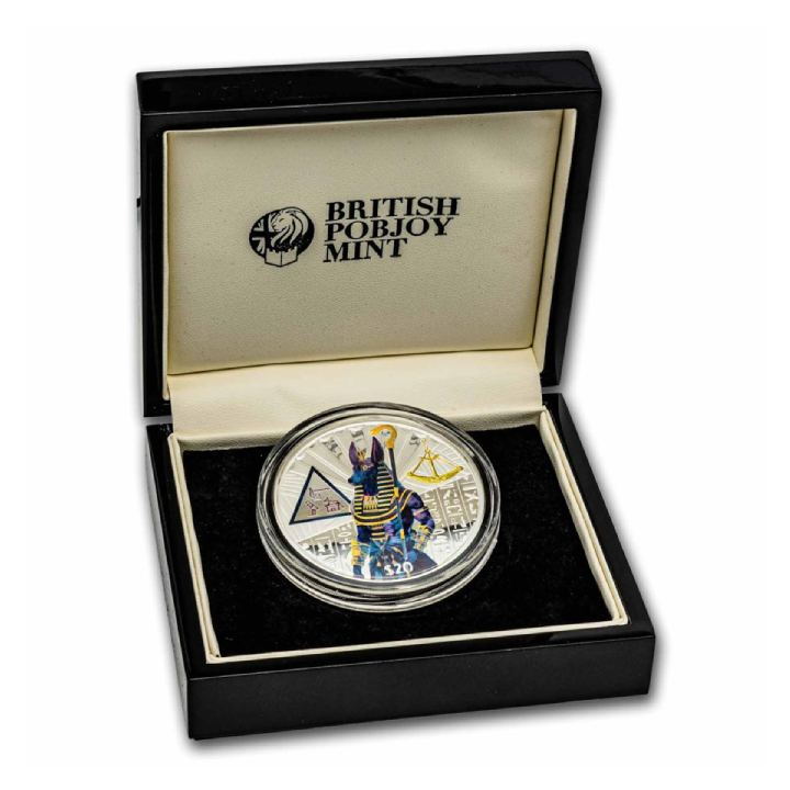 Sierra Leone: Egyptian Gods - Anubis coloured 2 oz Silver 2023 Proof Coin