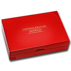 Fiji: Set di 2 monete Chinese Dragon & Phoenix - 1 grammo d'oro e 1 oncia d'argento 2020 Proof