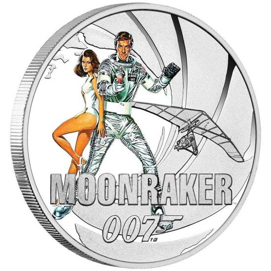 Tuvalu: Moonraker coloured 1/2 oz Silver 2021 Proof