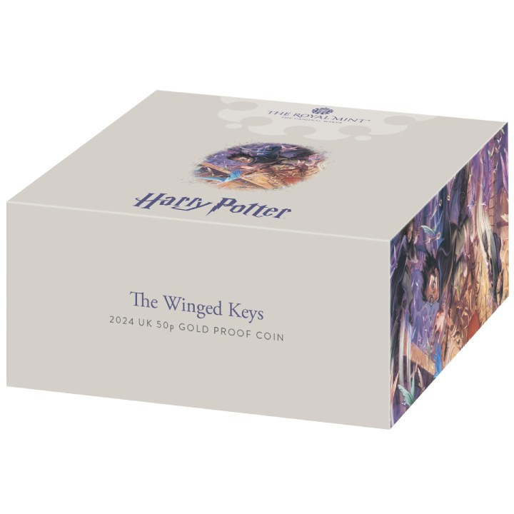 Harry Potter: Winged Keys 50p Gold 2024 Proof