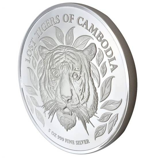 The Lost Tigers of Cambodia 5 oz Silver 2022