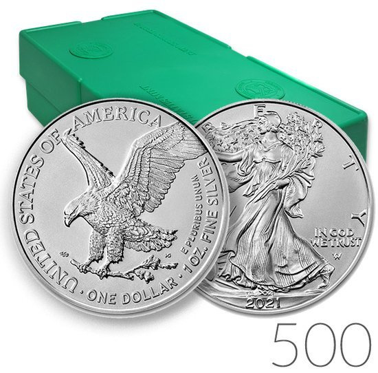 Amerikai Sas 1 uncia ezüst 2021 II. típus 500 darabos csomag