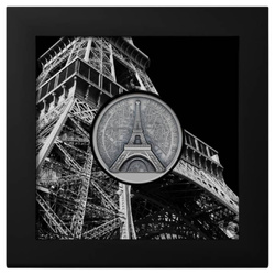  Cook Islands: Eiffel Tower 2 oz Silver 2024 Ultra High Relief Antiqued Coin