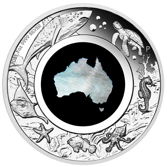Great Southern Land 1 oz Silver 2021 Proof (Mother of pearl coin)