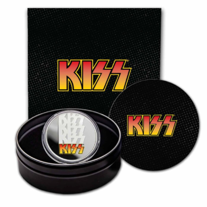 Niue: KISS 50th Anniversary coloured 1 oz Silber 2023 Proof