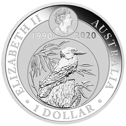 Kookaburra 1 uncja Srebra 2020 PAKIET 100 SZTUK