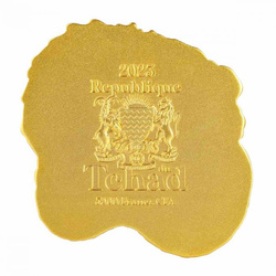 Czad: Fortune Symbols: Chinese Dragon Abacus pozłacany 1 uncja Srebra 2023 High Relief Plated Coin