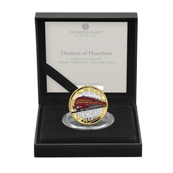 Srebrna Moneta Duchess of Hamilton £2 kolorowany Srebro 2026 Proof Piedfort