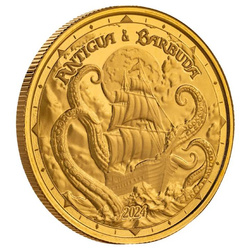 Antigua & Barbuda: Rum Runner a Kraken 1 unce zlata 2024 Proof