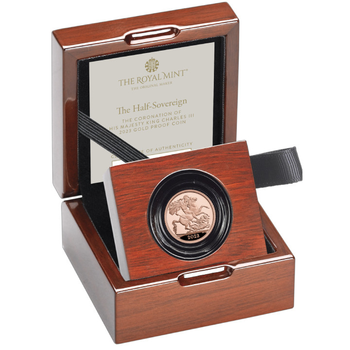 Great Britain: The Coronation of His Majesty King Charles III Half-Sovereign 2023 Gold Proof Coin