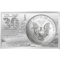 2-Pc Silver Bar & Coin Set (30th anniversary) American Eagle 2016