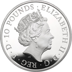 A Tudor-ház királyi állatai: Seymour párduc 10 uncia ezüst 2022 Proof