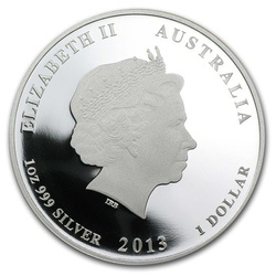 Lunar II: Rok hada 1 unce stříbra Proof 2013