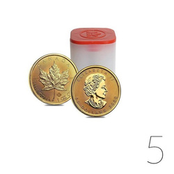 Canadian Maple Leaf 1 oz Gold 2020 Investment Sets 5 Pc.
