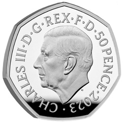 Leone, strega e vecchio armadio colorato 50p Argento 2023 Proof