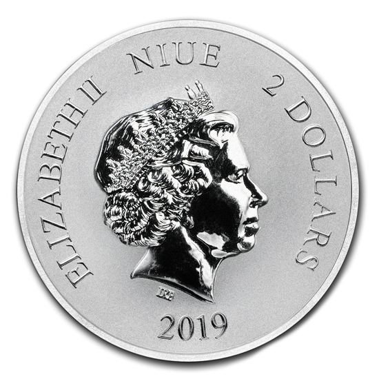 Niue: Niebiańskie Zwierzęta - Zielony Smok 1 uncja Srebra 2019