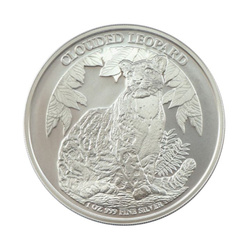 Camboya: Wildlife Series - Leopardo Nublado 1 oz Plata 2023