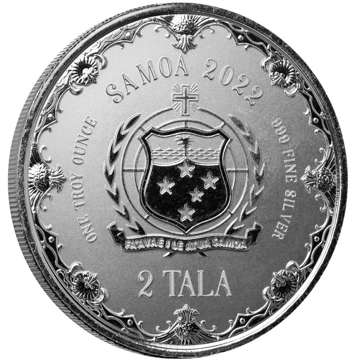 Samoa: Mermaid Princess of the Seas 1 oz Silver 2022 Prooflike Coin