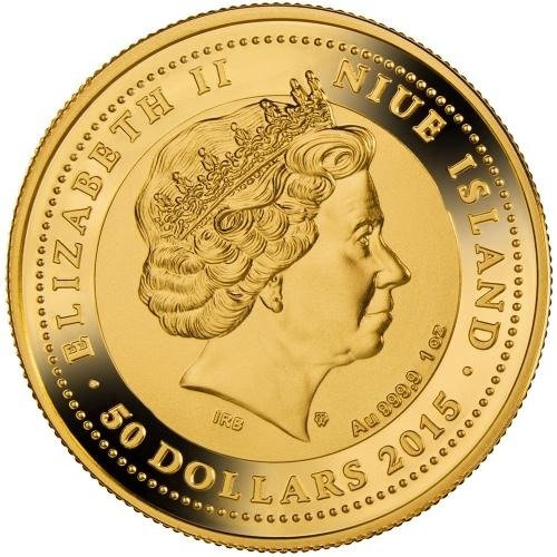 Niue: Frédéric Chopin 1 unce zlata 2015 Proof